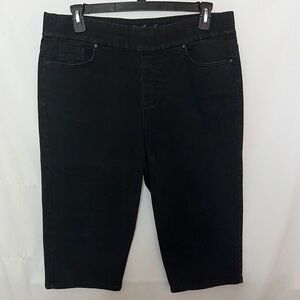 Gloria Vanderbilt Slimming Effects Black Denim Skimmers